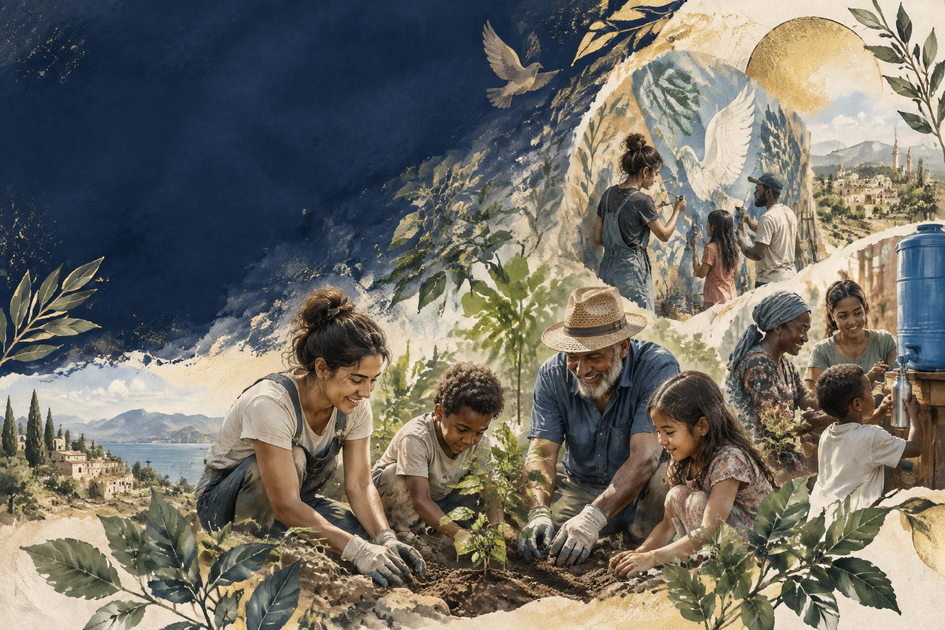Communities planting, painting and improving shared spaces together